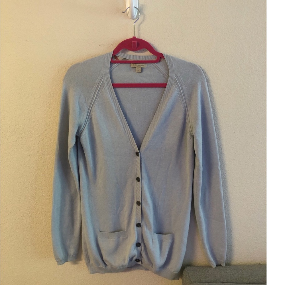 Burberry button down sweater cardigan